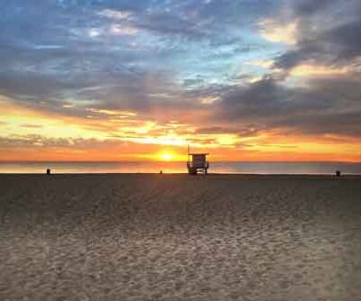 Dazzling sunsets in Hermosa Beach
