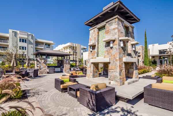 fireplace and social areas of Three Sixty