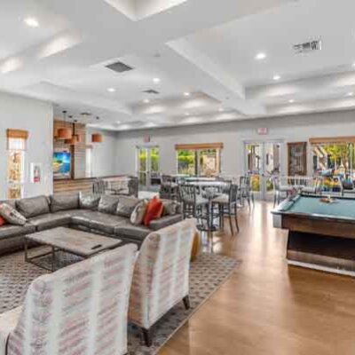 Community center and game room at Three Sixty South Bay